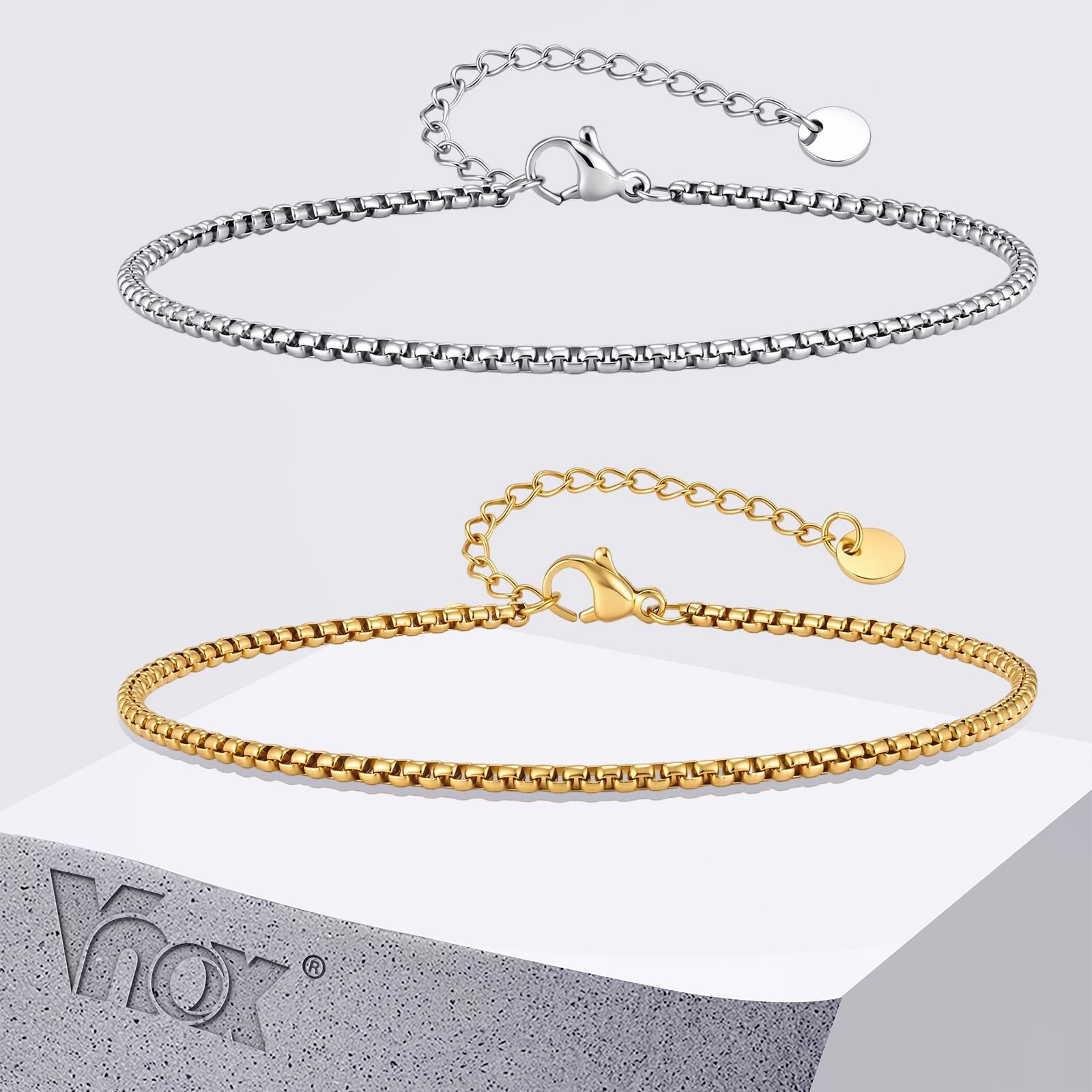 Jc Jewelry & Watches Photos - Vnox Chaîne de cheville en acier